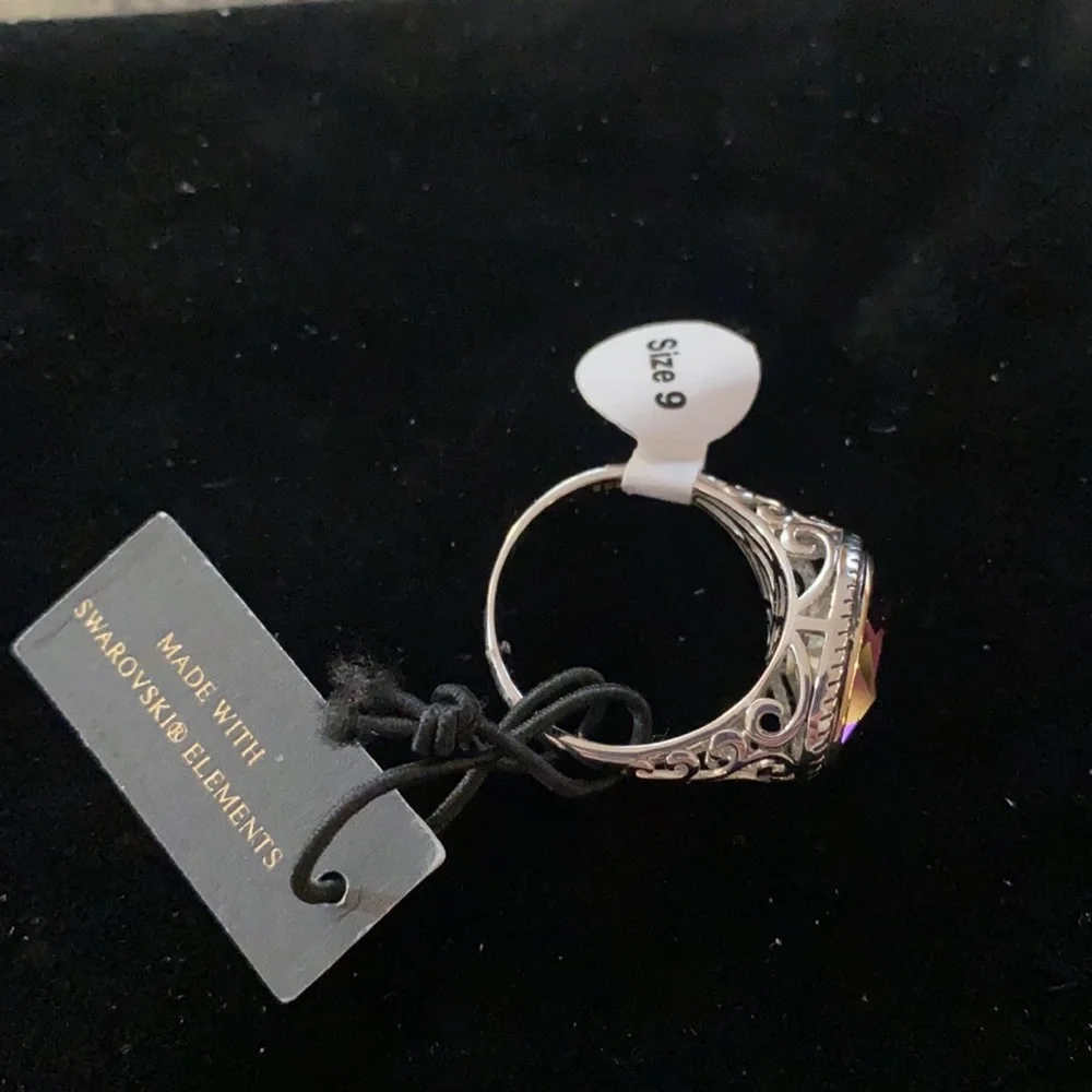 05:08.  Bleu * Sage Sterling Silver & 14K Amethyst Ring